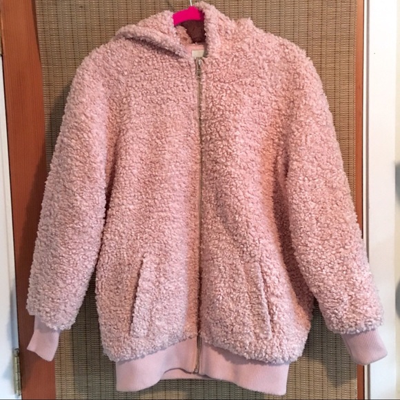 Forever 21 Faux Shearling/Fur Hood Oversized Coat - Picture 3 of 8